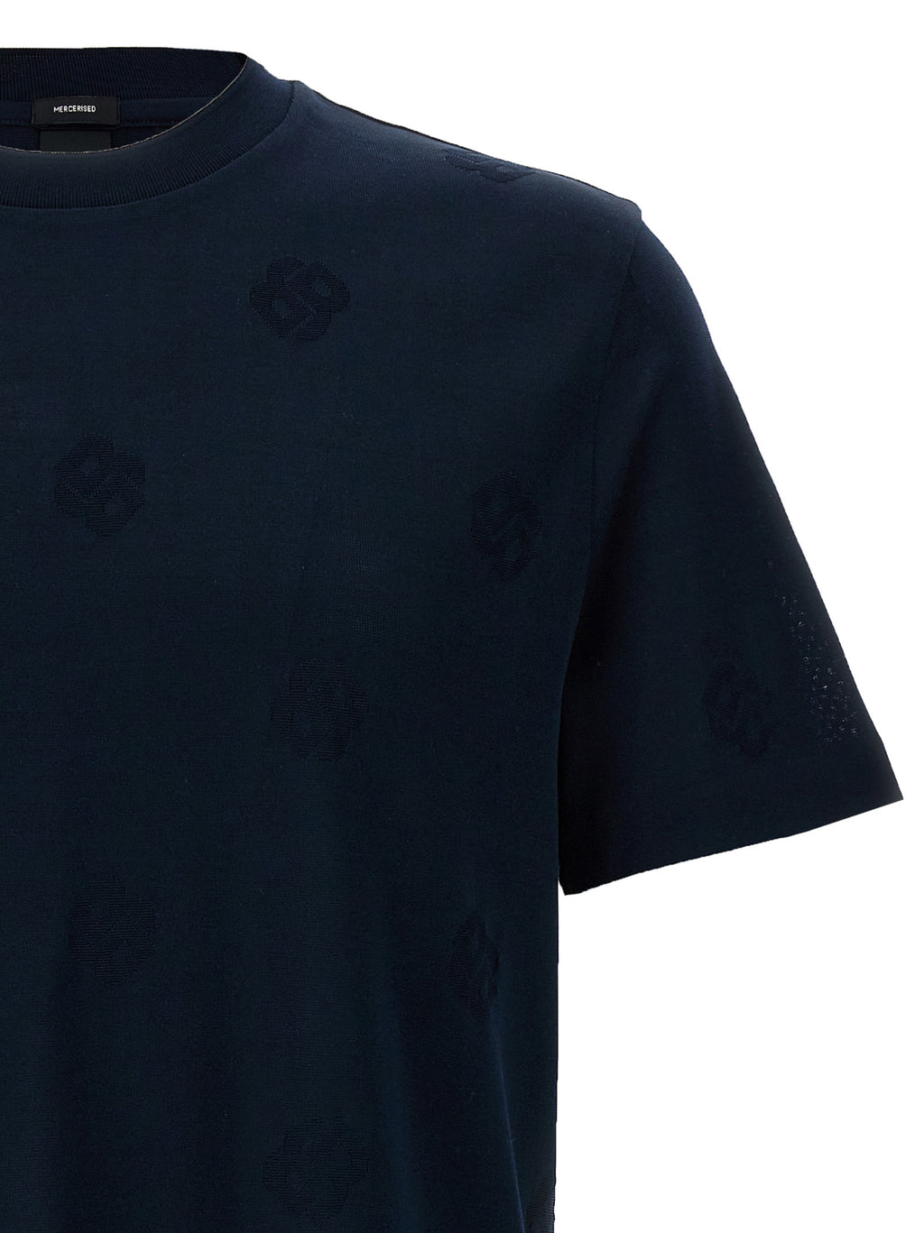 Hugo Boss Blaues Baumwoll-T-Shirt
