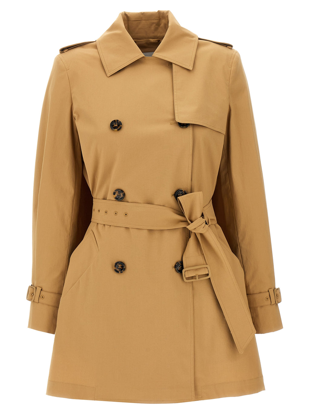Max Mara Brauner Baumwollmantel