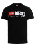 Diesel Schwarzes Baumwoll-T-Shirt
