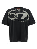 Diesel Schwarzes Baumwoll-T-Shirt