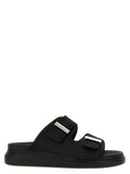 Alexander McQueen Schwarze Gummipantoletten