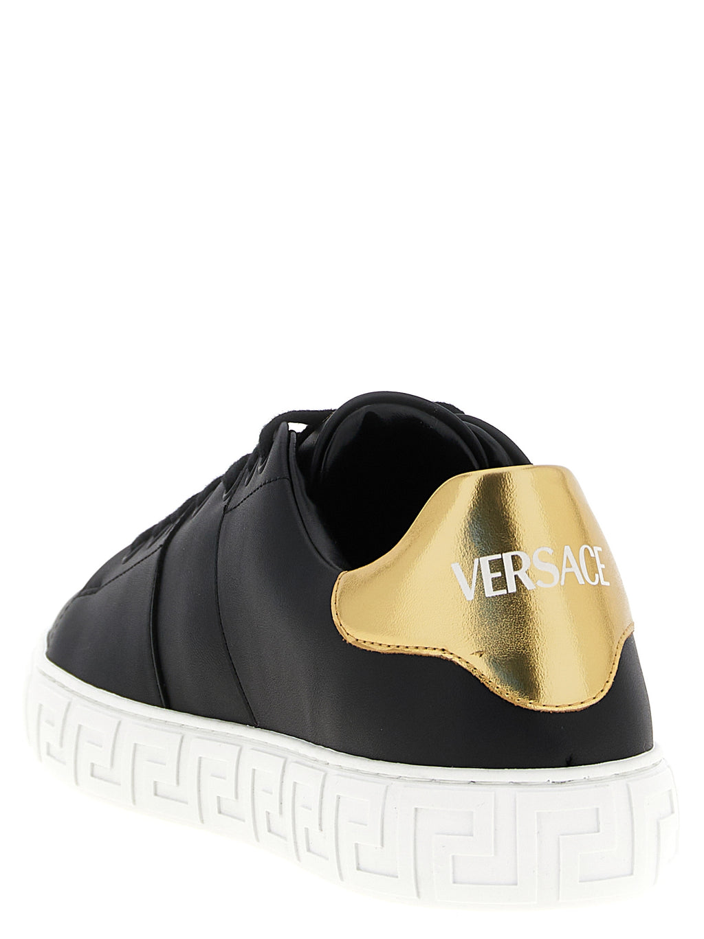 Versace Schwarze Low-Top-Sneaker aus Nylon