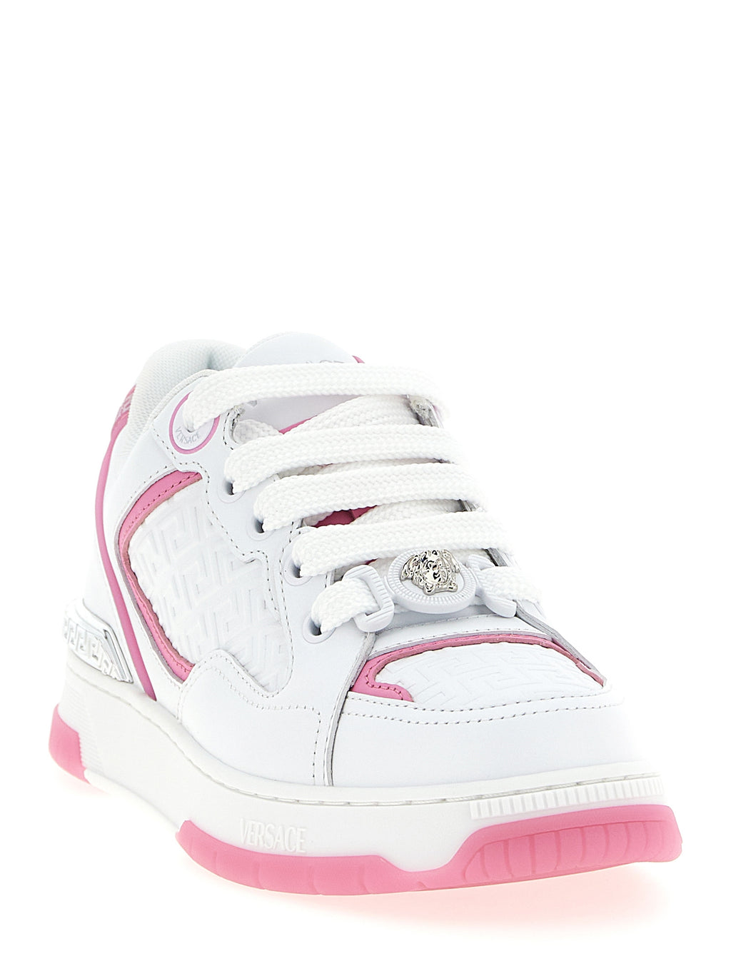 Versace Bunte Sneaker aus Kalbsleder