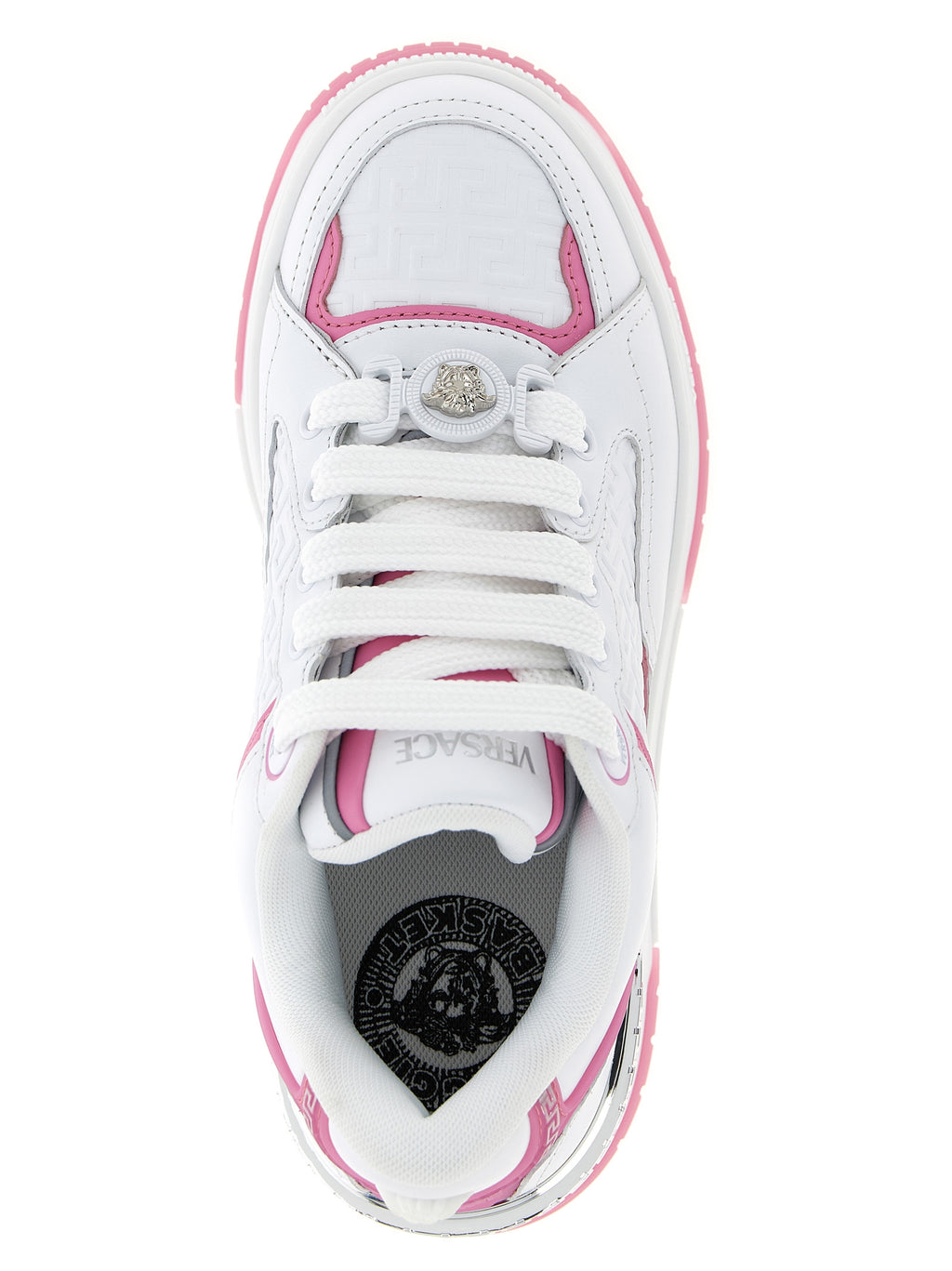 Versace Bunte Sneaker aus Kalbsleder