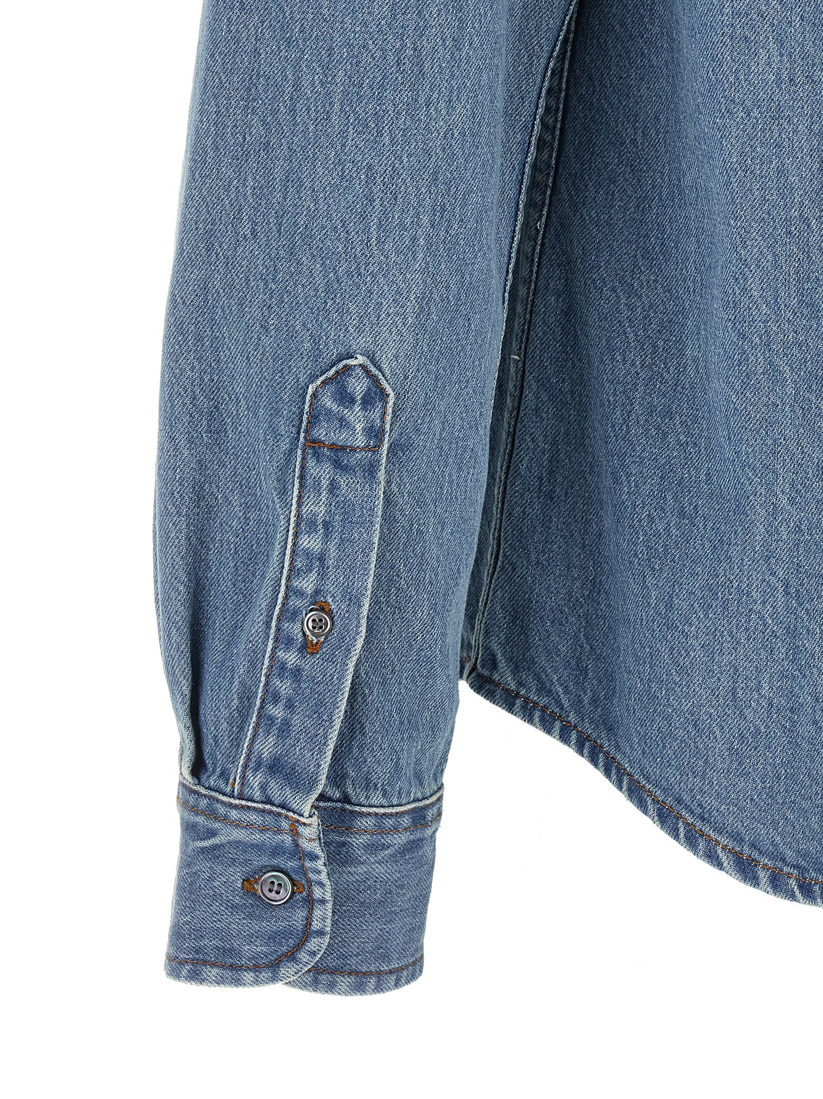 Ami Paris Blaue Baumwollbluse