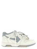 Off-White Graue Leder Low-Top-Sneaker