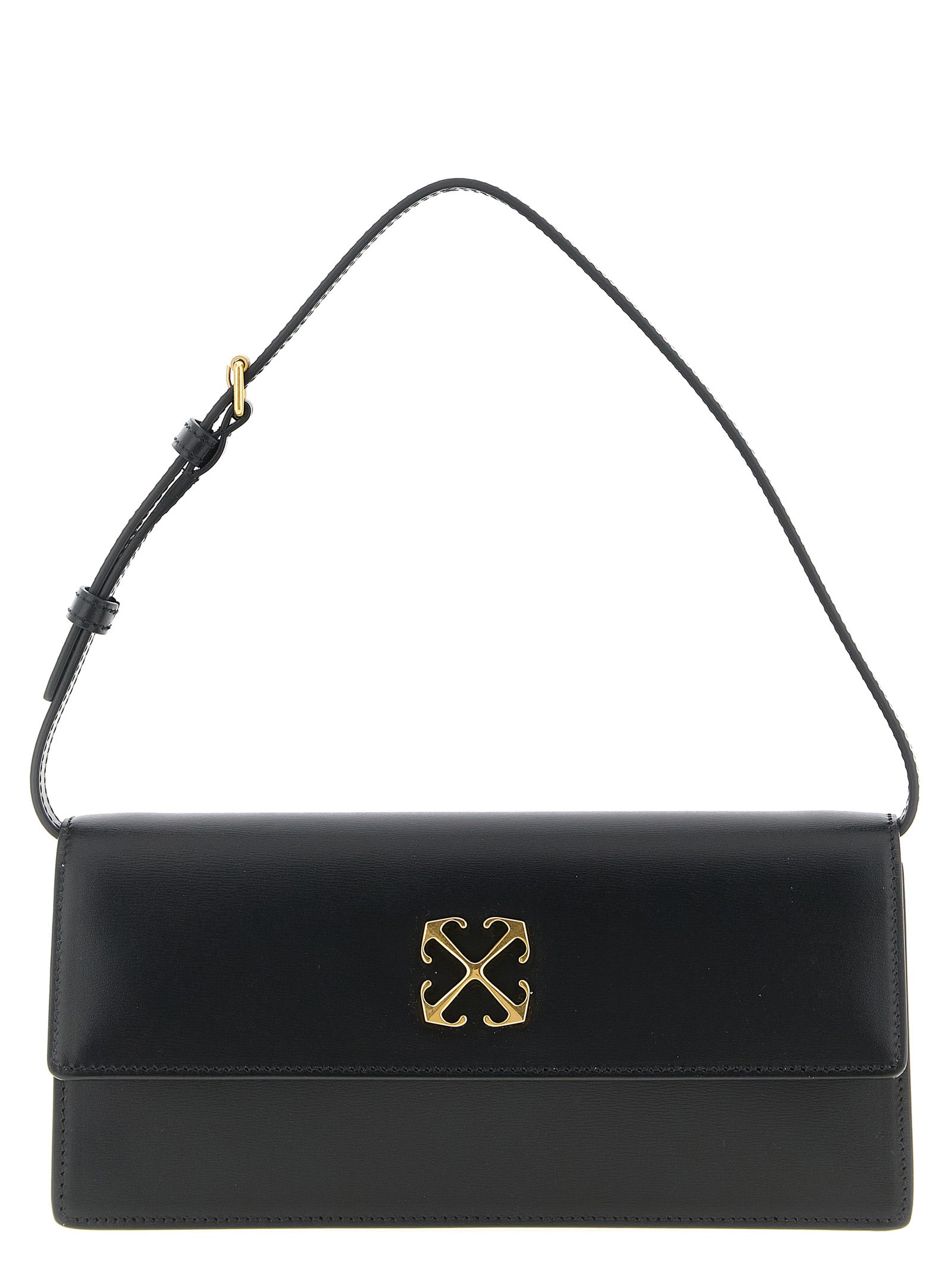 Off-White Schwarze Schultertasche aus Polyester