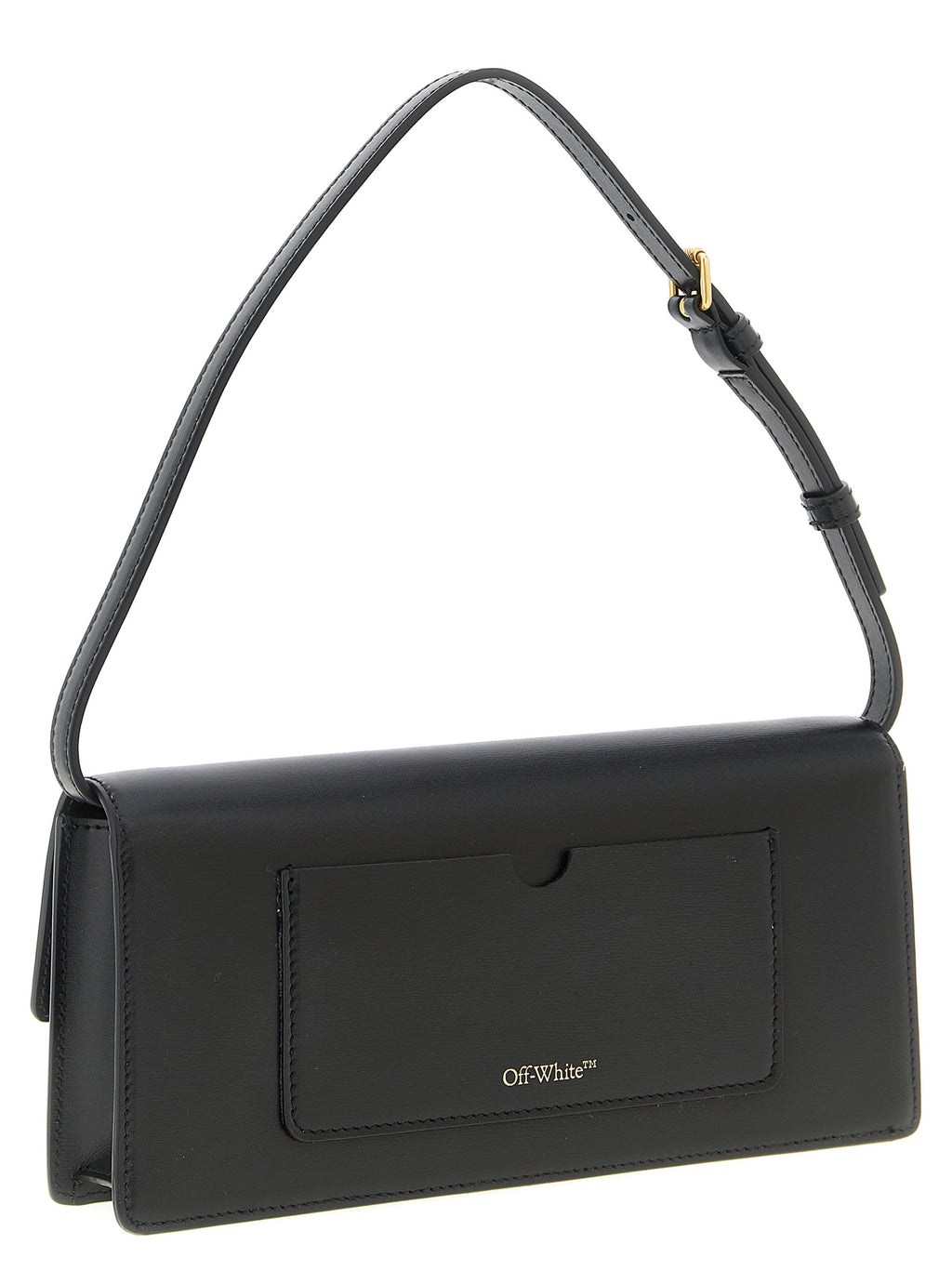 Off-White Schwarze Schultertasche aus Polyester