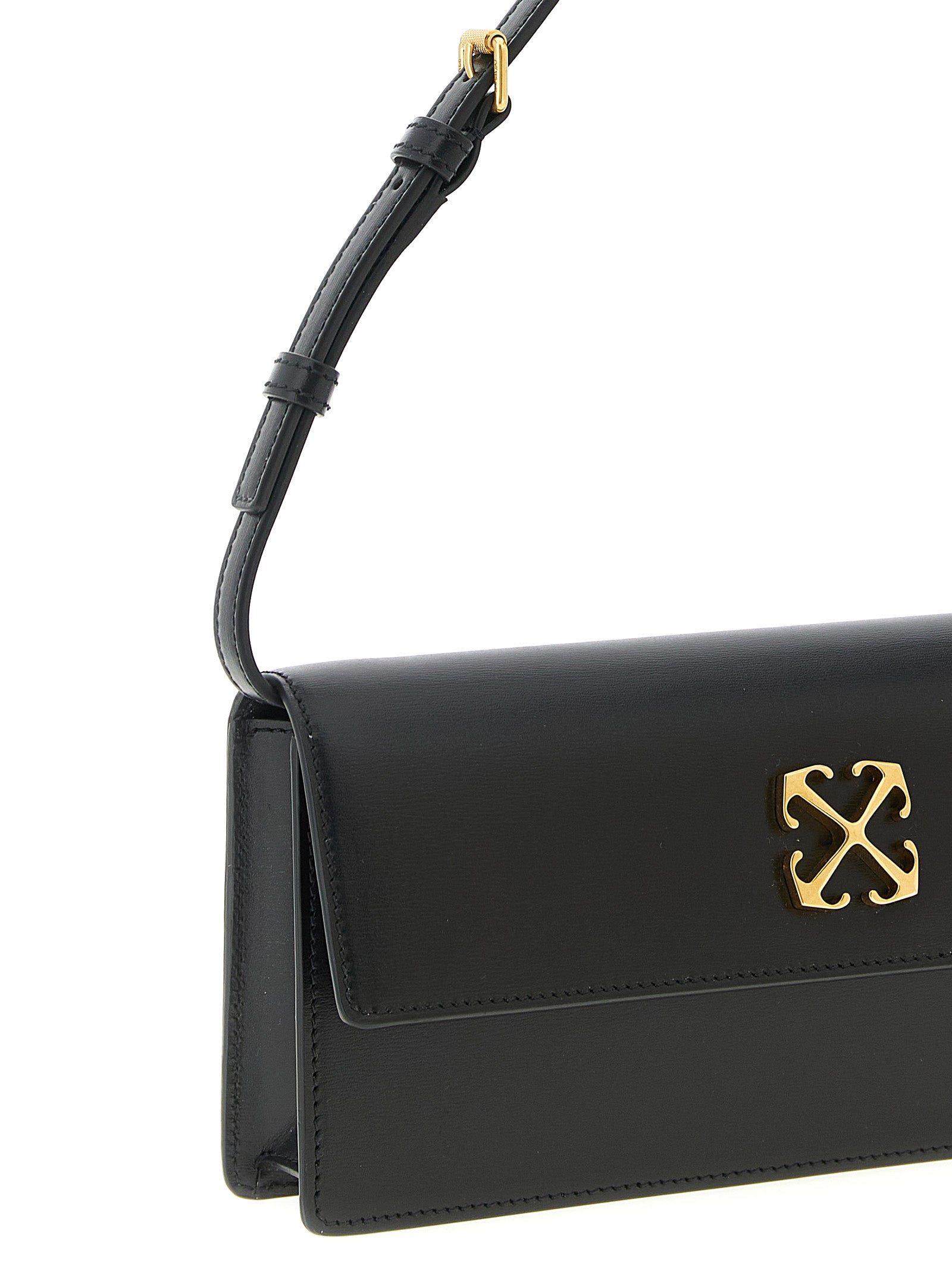 Off-White Schwarze Schultertasche aus Polyester