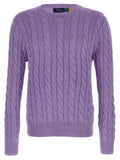 Polo Ralph Lauren Lila Baumwollstrickjacke