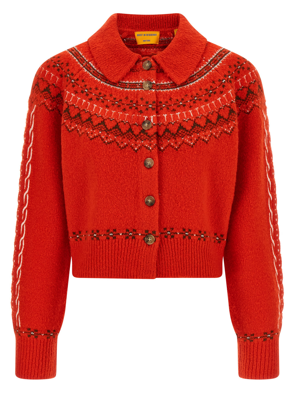 Guest in Residence Mehrfarbige Wollstrickjacke
