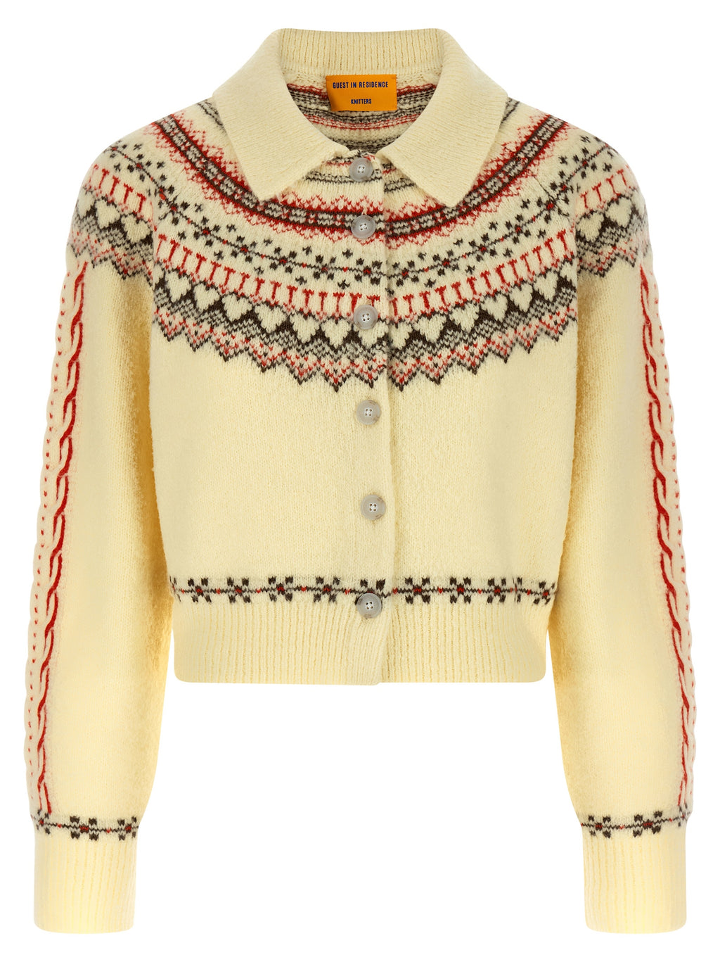 Guest in Residence Mehrfarbige Wollstrickjacke