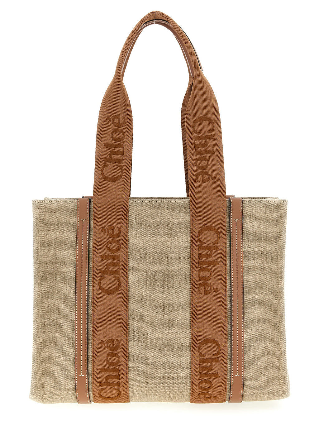 Chloé Braune Leinentragetasche