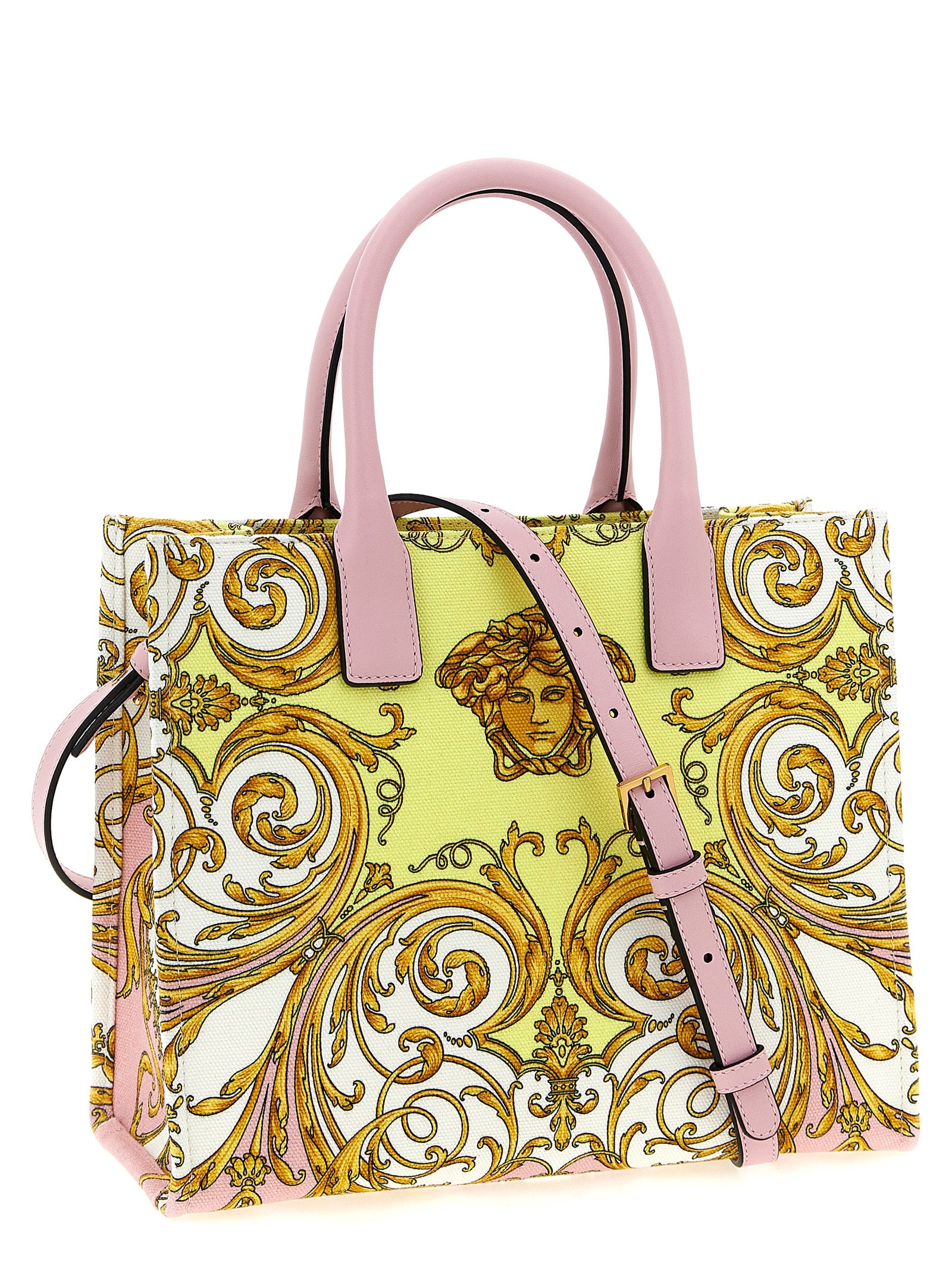 Versace Multicolor Baumwoll-Tragetasche