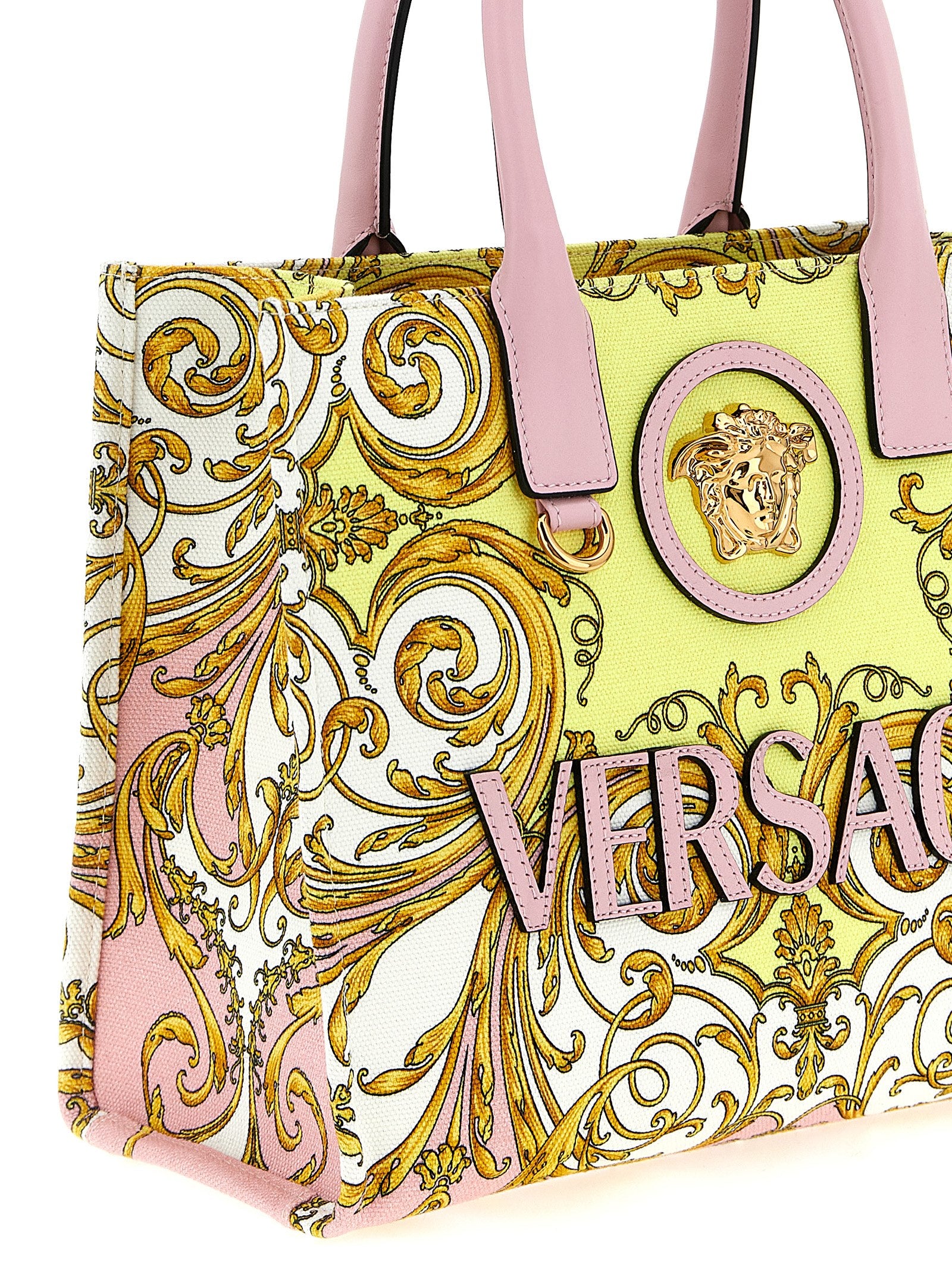 Versace Multicolor Baumwoll-Tragetasche