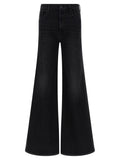 Mother Denim Schwarze Baumwoll-Schlagjeans