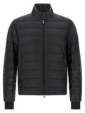 Moncler Schwarze Polyamid-Jacke in voller Länge