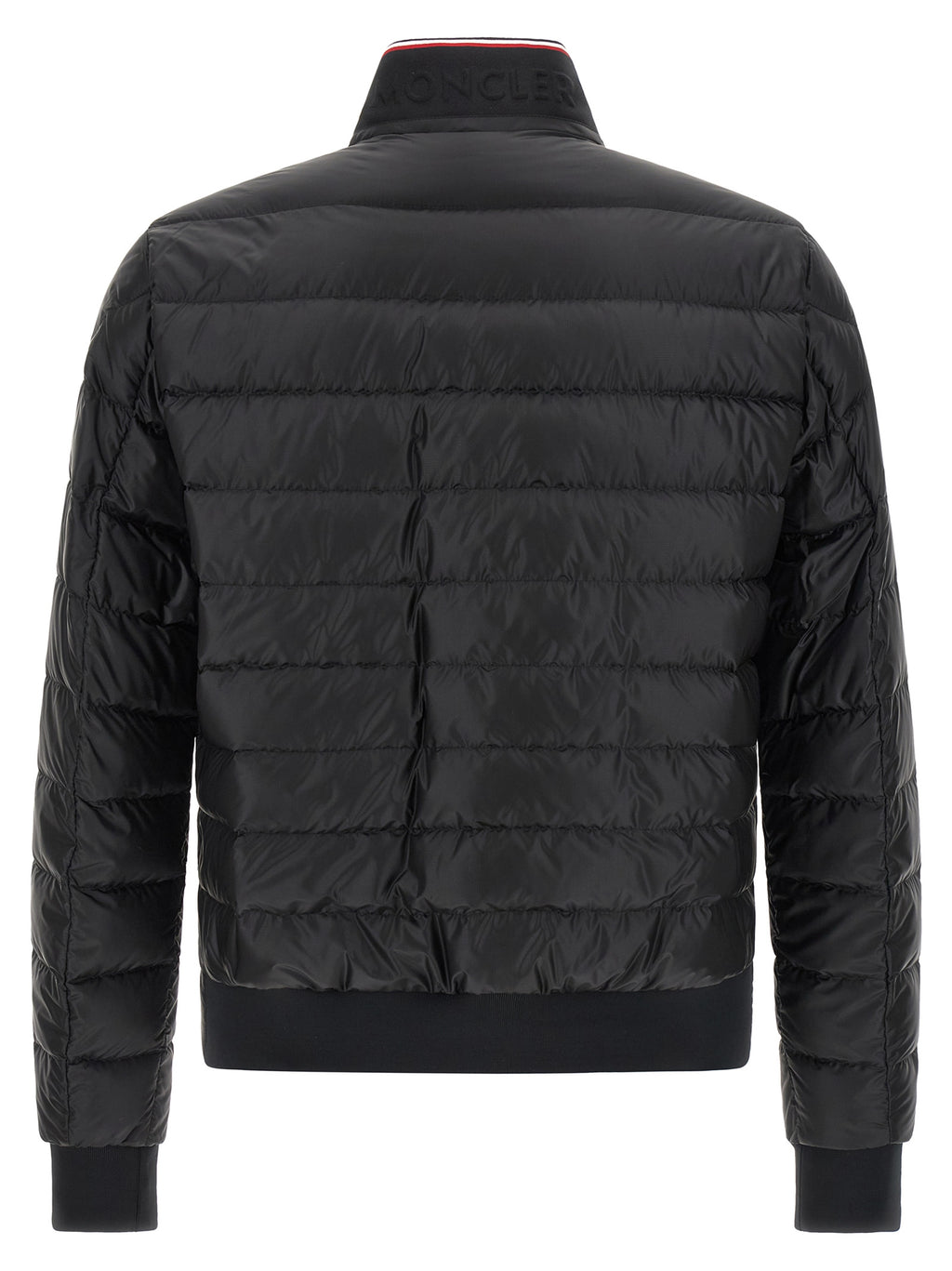 Moncler Schwarze Polyamid-Jacke in voller Länge