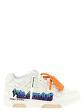 Off-White Weiße Kalbsleder-Sneaker im Athletic-Look