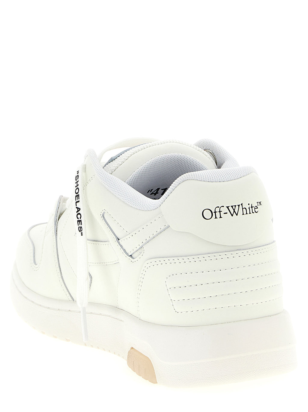 Off-White Weiße Kalbsleder-Sneaker im Athletic-Look