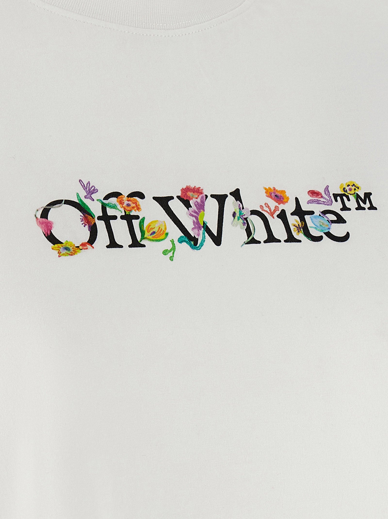 Off-White Weißes Baumwoll-T-Shirt