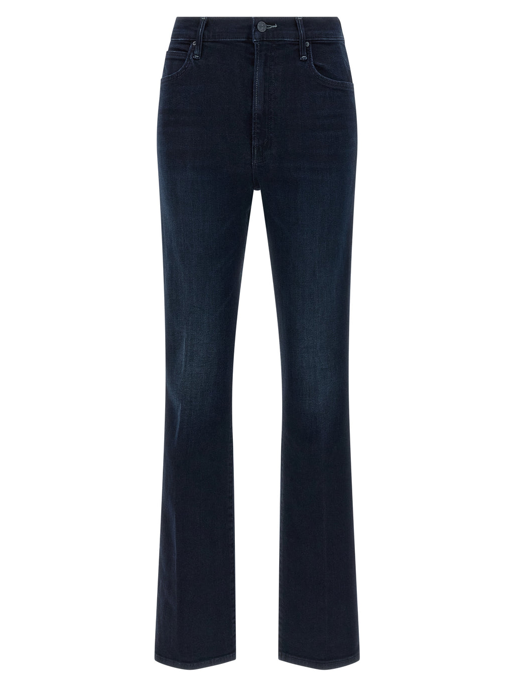 Mother Denim Blaue Baumwoll-Jeans mit ausgestelltem Bein