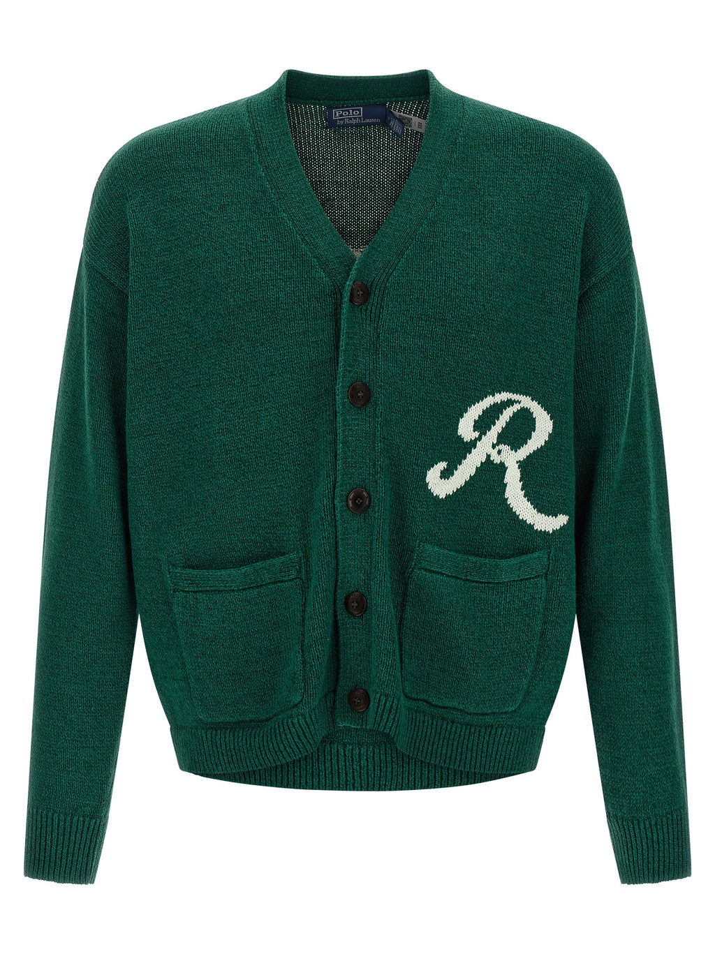 Polo Ralph Lauren Zweifarbige Leinenstrickjacke