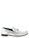 Versace Loafer aus Lammleder in Silber