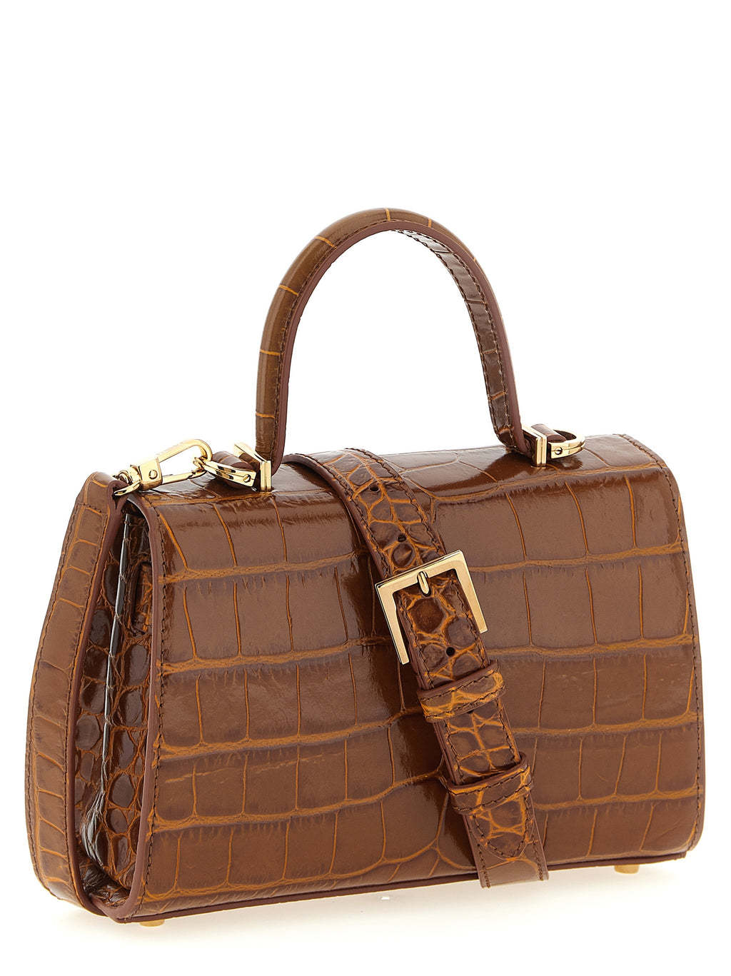 Versace Braune Kalbsleder-Handtasche