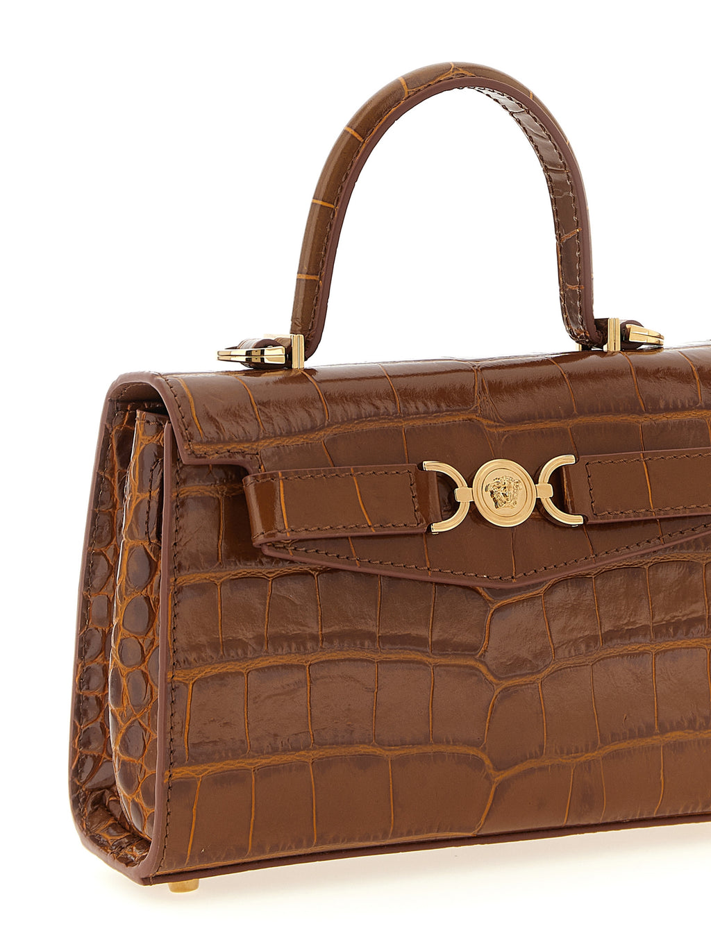 Versace Braune Kalbsleder-Handtasche