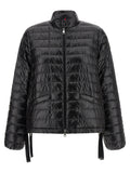 Moncler Schwarze Polyamid-Jacke in voller Länge