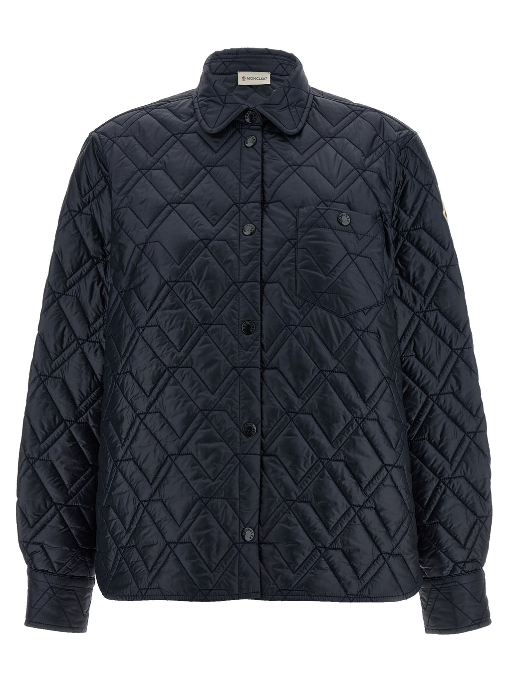 Moncler Blaue Shell-Jacke aus Polyamid