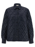 Moncler Blaue Shell-Jacke aus Polyamid