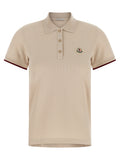 Moncler Beige Cotton Polo Shirt
