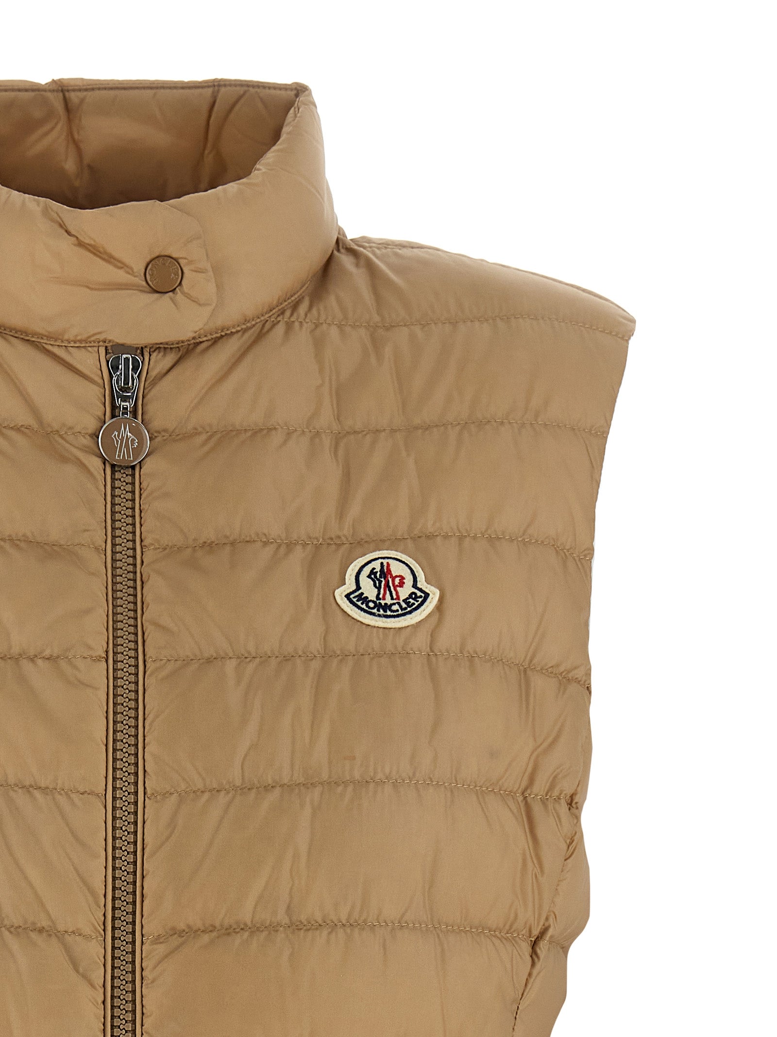 Moncler Beige Polyamid Ärmellose Jacke