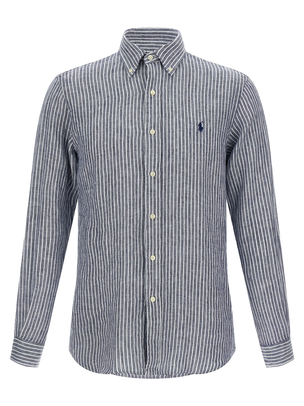 Polo Ralph Lauren Blaue Leinenbluse