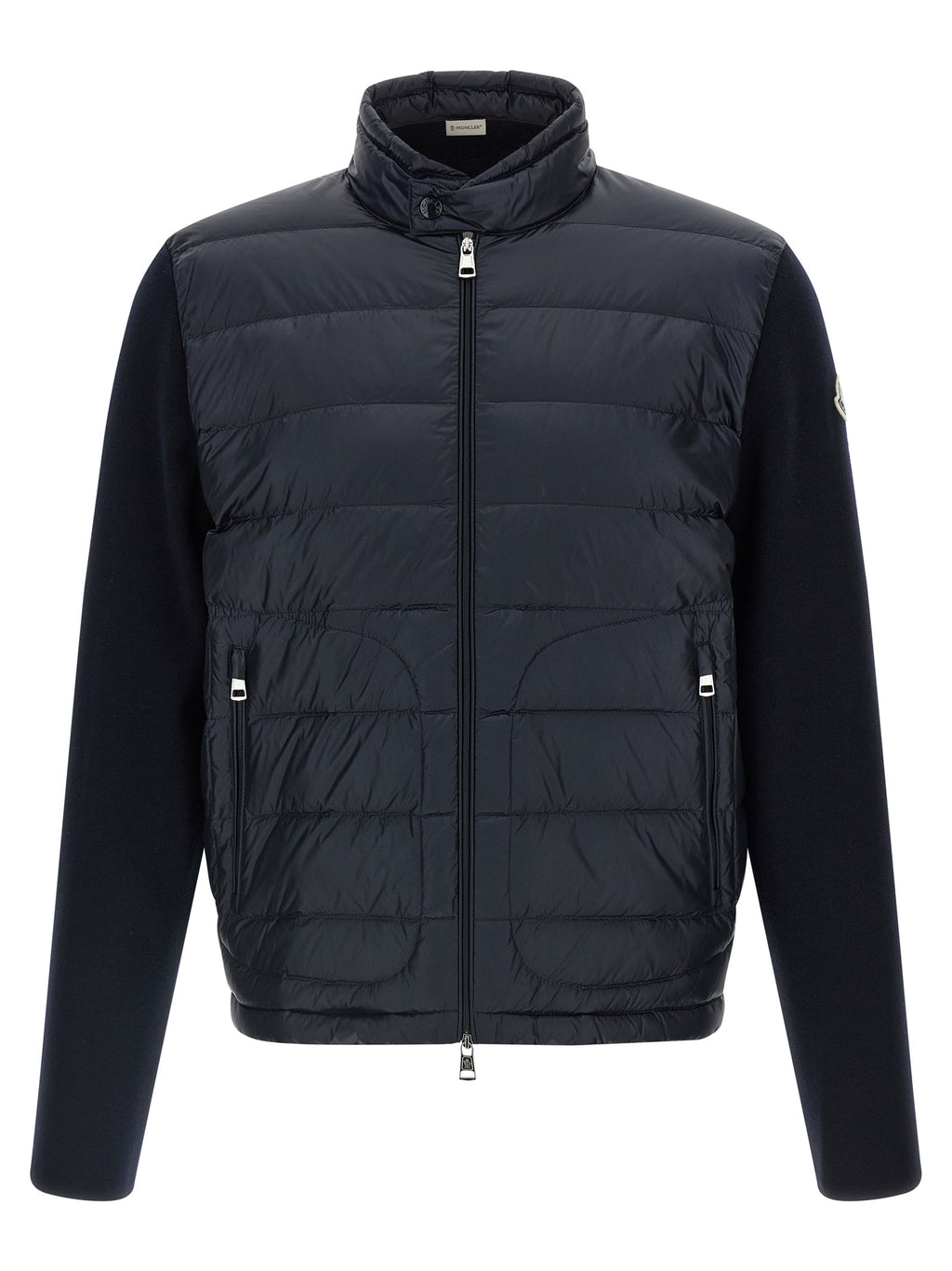Moncler Blauer Cardigan aus Polyamid