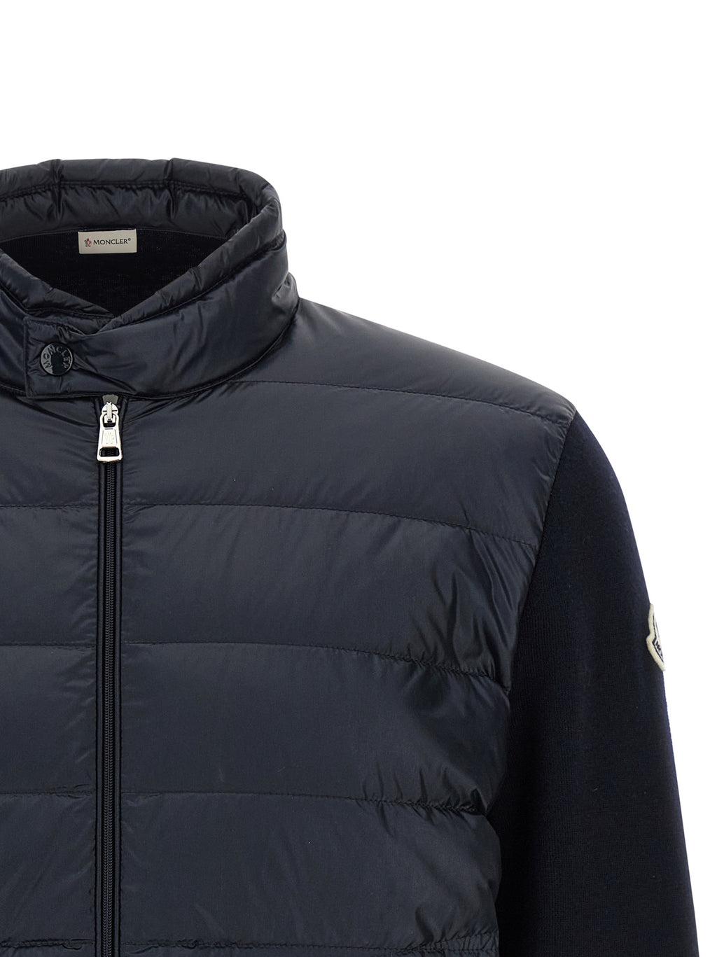 Moncler Blauer Cardigan aus Polyamid