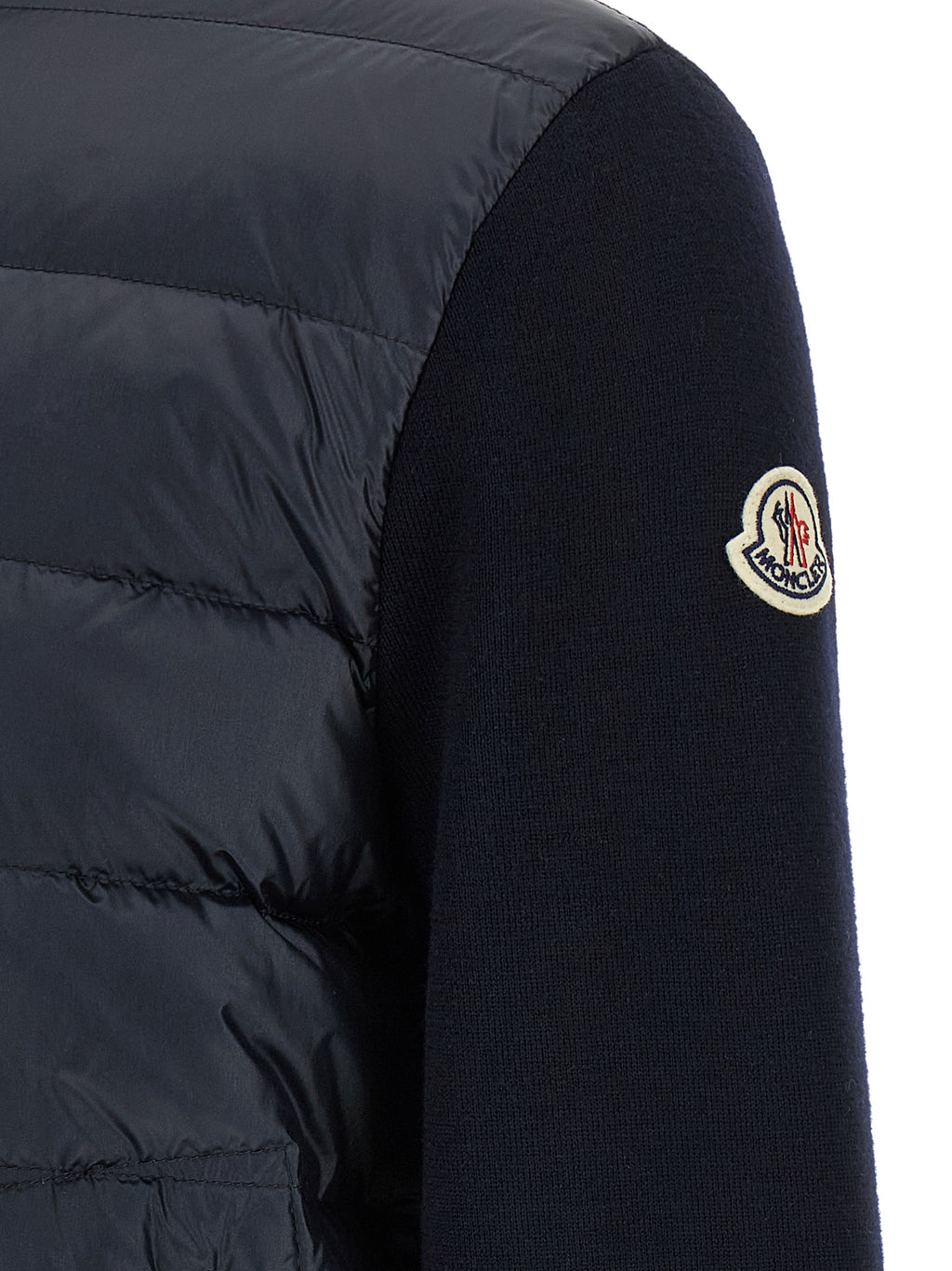 Moncler Blauer Cardigan aus Polyamid