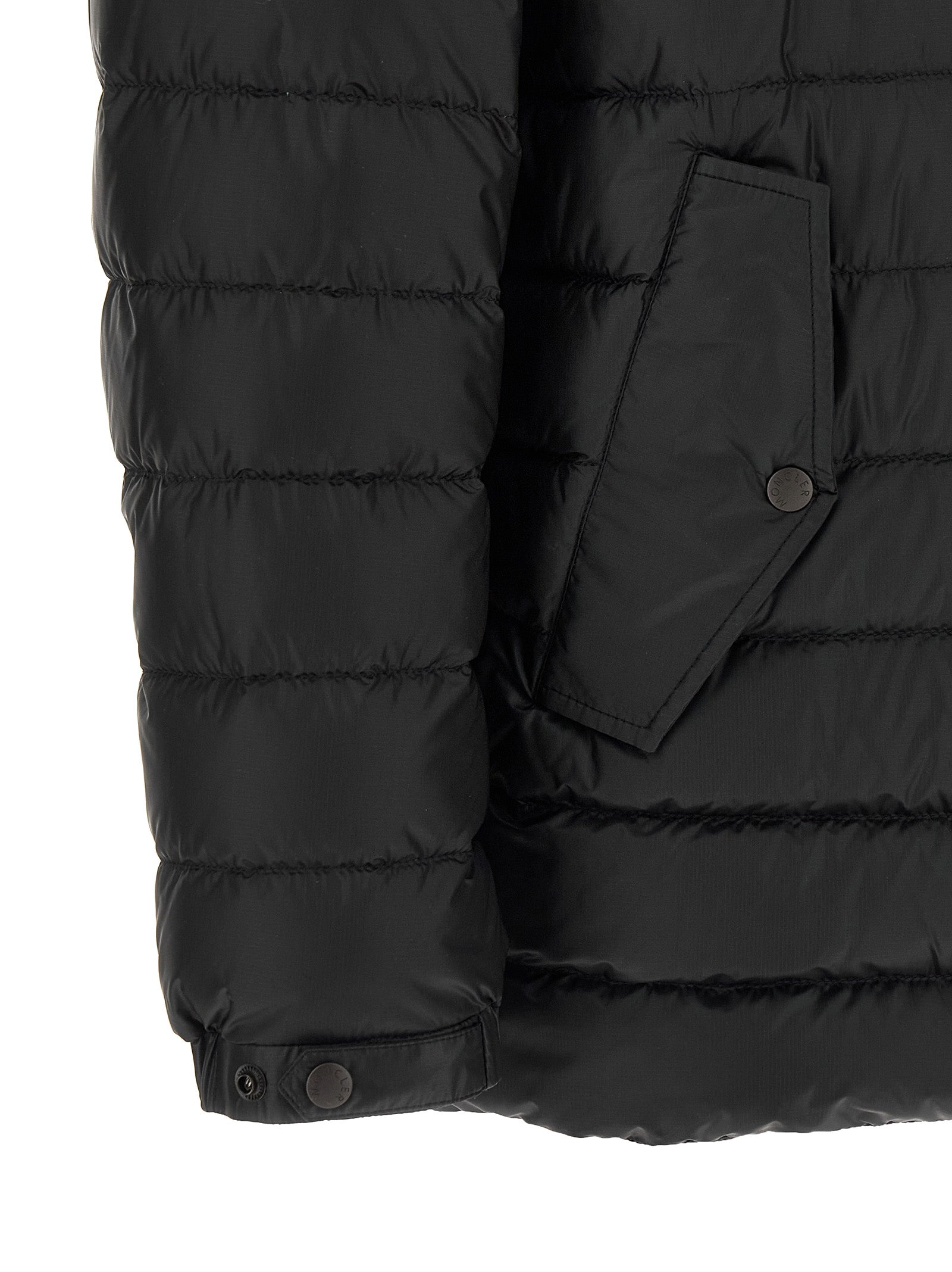 Moncler Schwarzer Parka aus Polyamid