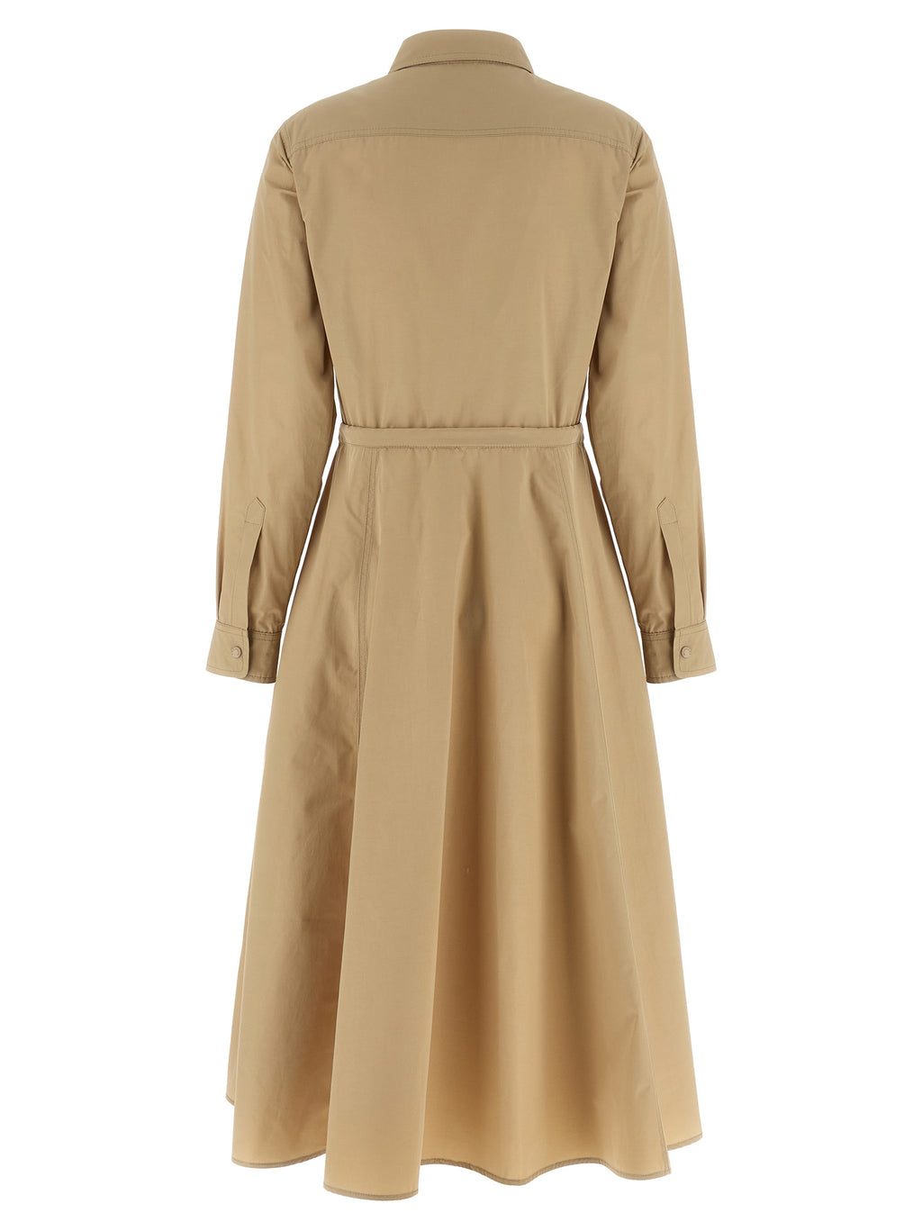 Moncler Beigefarbenes Polyester-Maxikleid