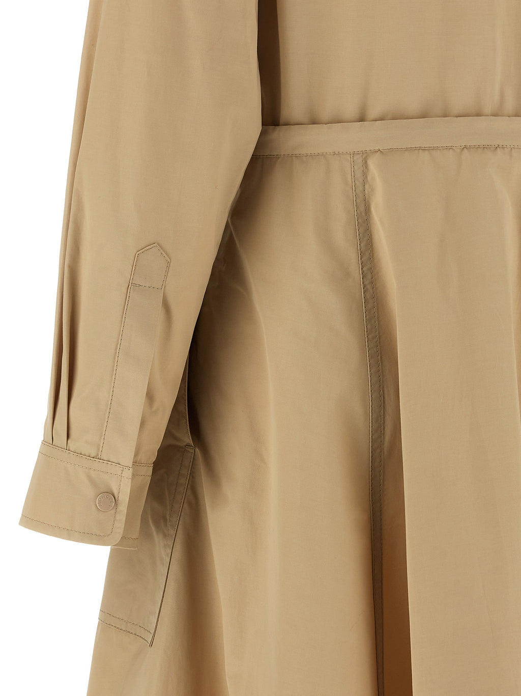 Moncler Beigefarbenes Polyester-Maxikleid