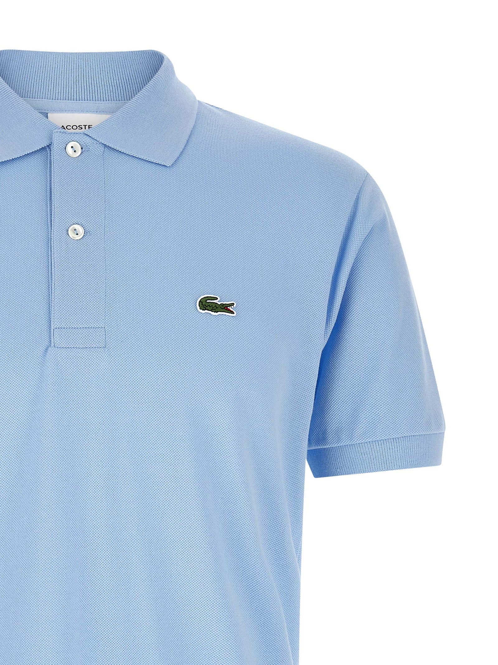Lacoste Blaues Baumwoll-Polohemd