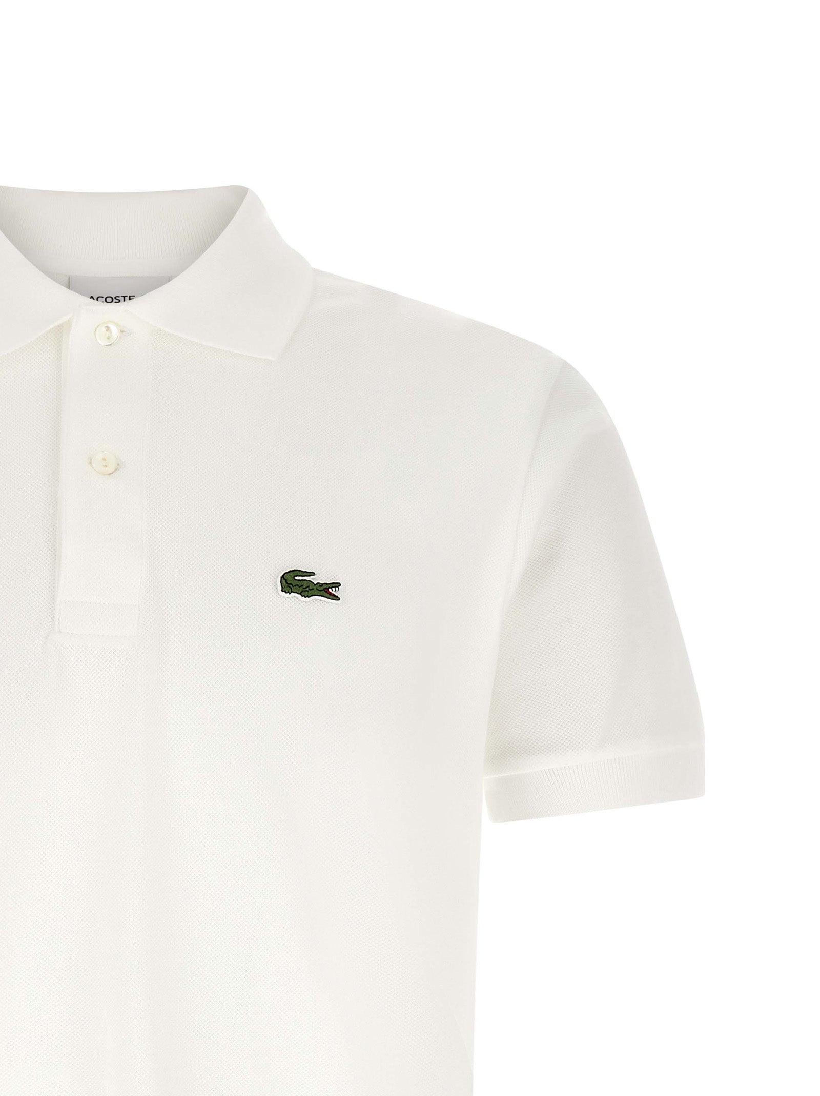 Lacoste Weißes Poloshirt aus Baumwolle