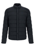 Moncler Blaue Polyamid-Jacke in voller Länge