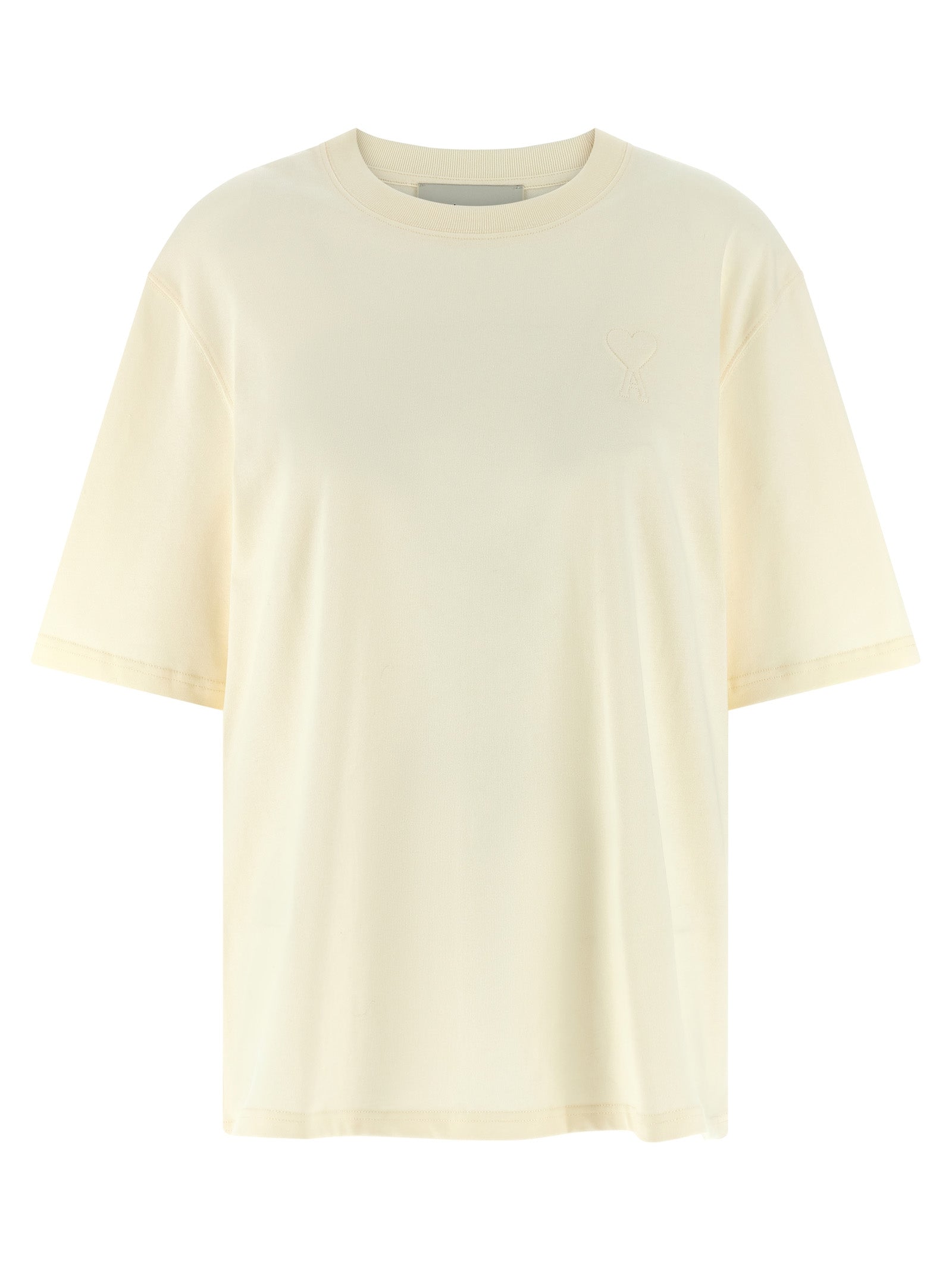 Ami Paris Beiges Baumwoll-T-Shirt