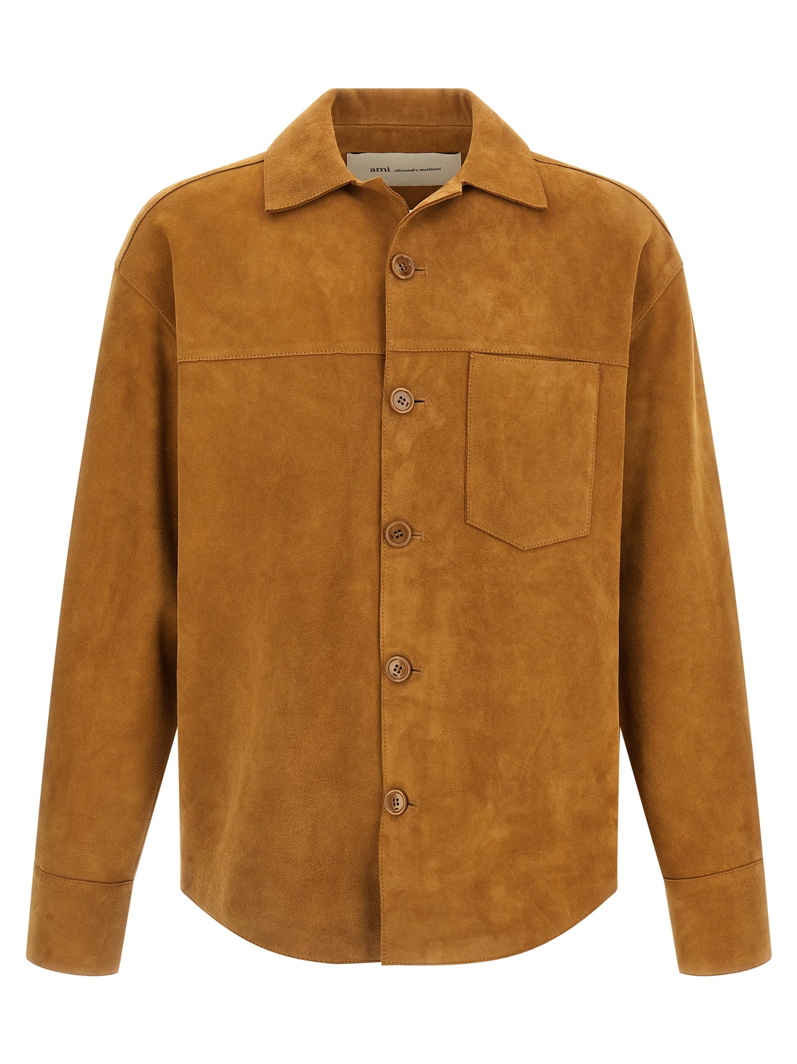Ami Paris Braune Lammlederjacke