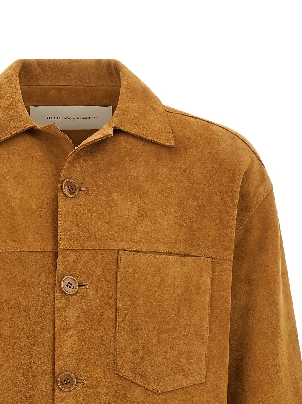 Ami Paris Braune Lammlederjacke