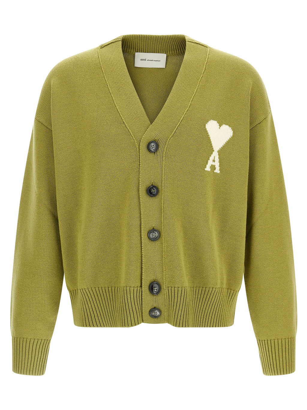 Ami Paris Zweifarbige Wollstrickjacke