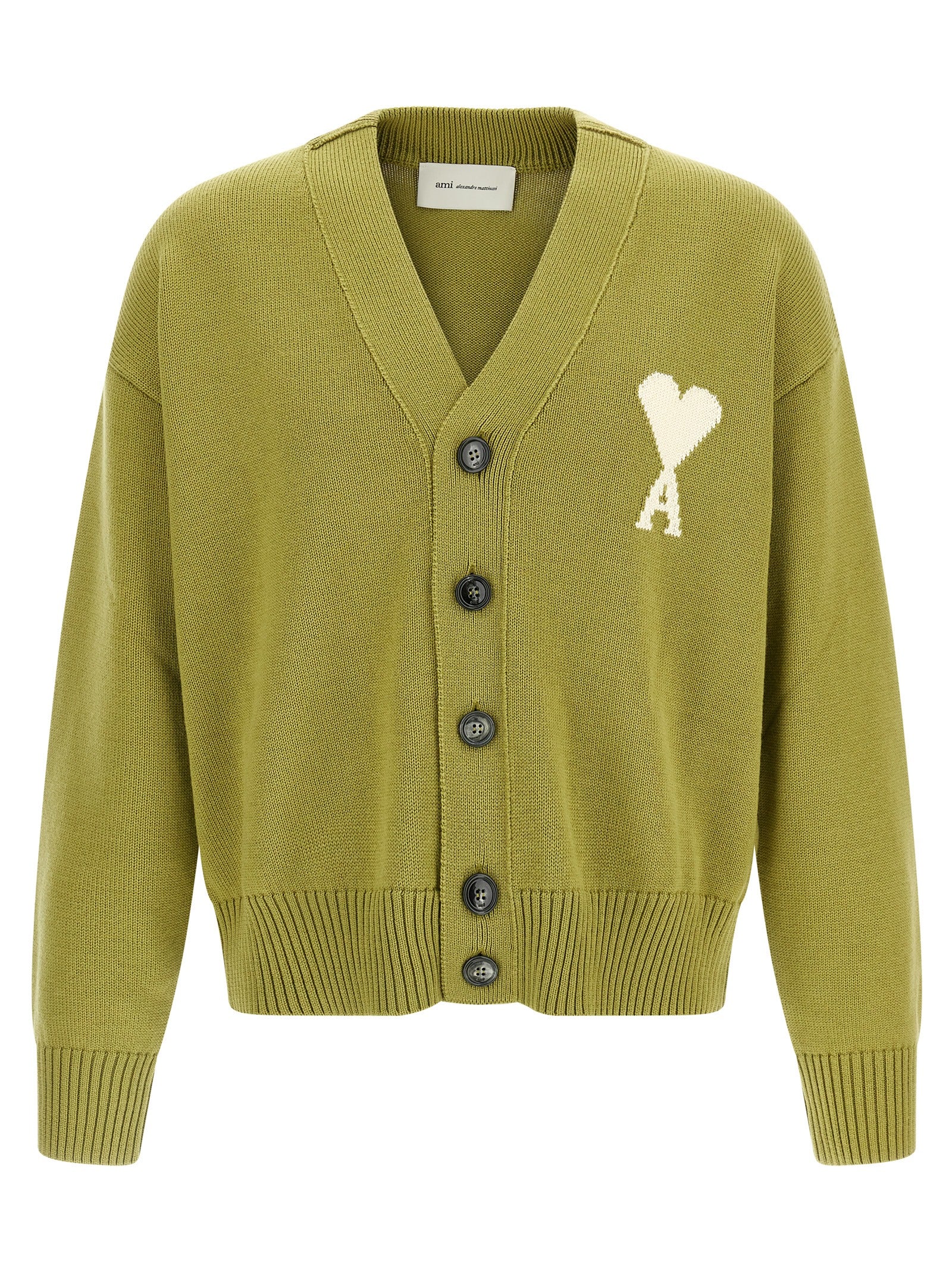 Ami Paris Zweifarbige Wollstrickjacke